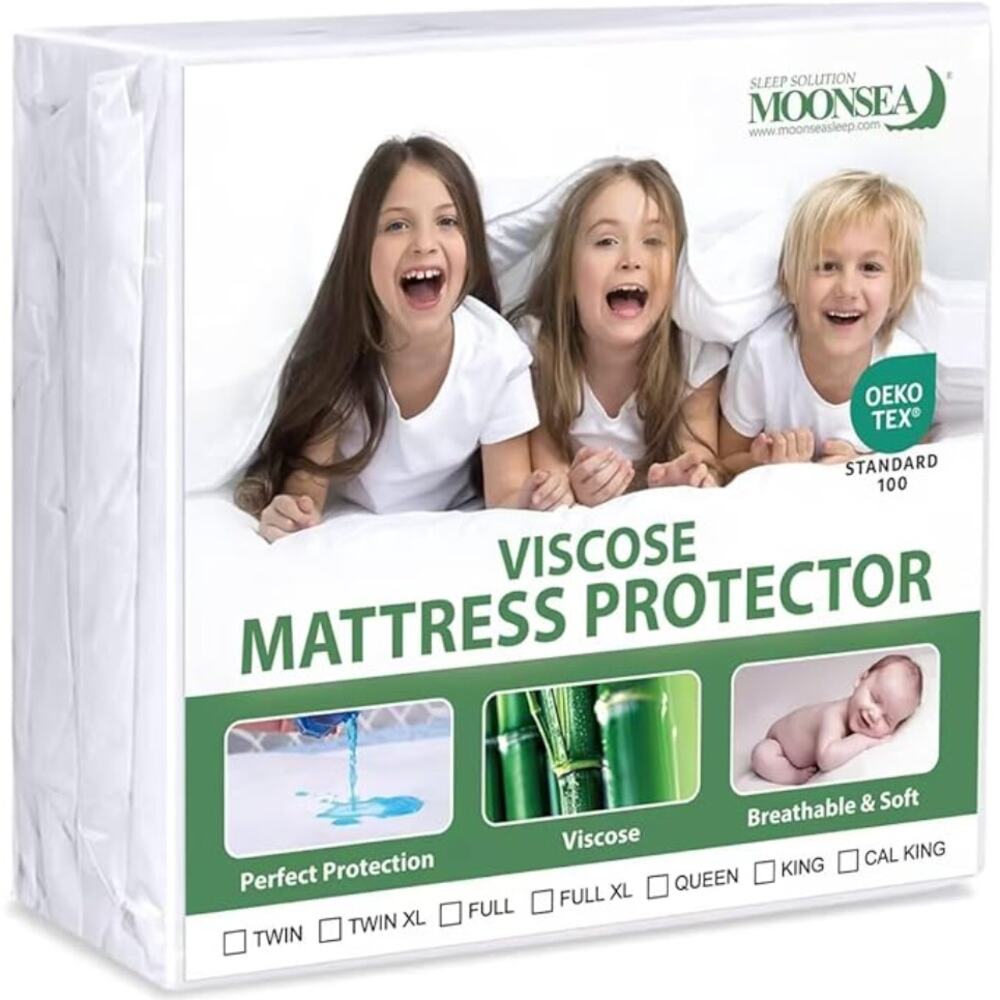 Waterproof Breathable Viscose Jersey Mattress Protector- Twin Size